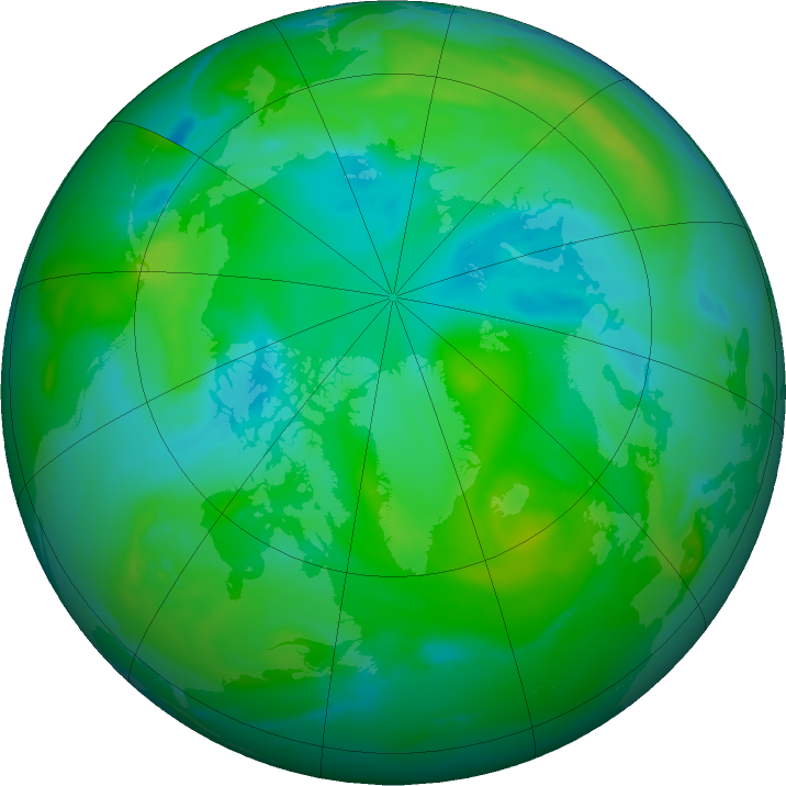Arctic ozone map for 18 August 2022